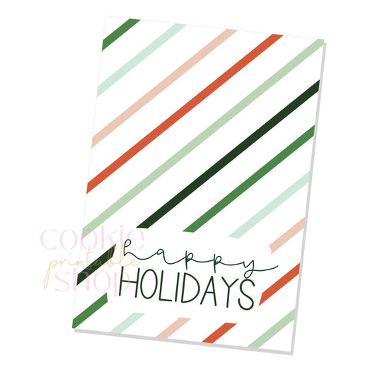 happy holidays cookie card - digital download