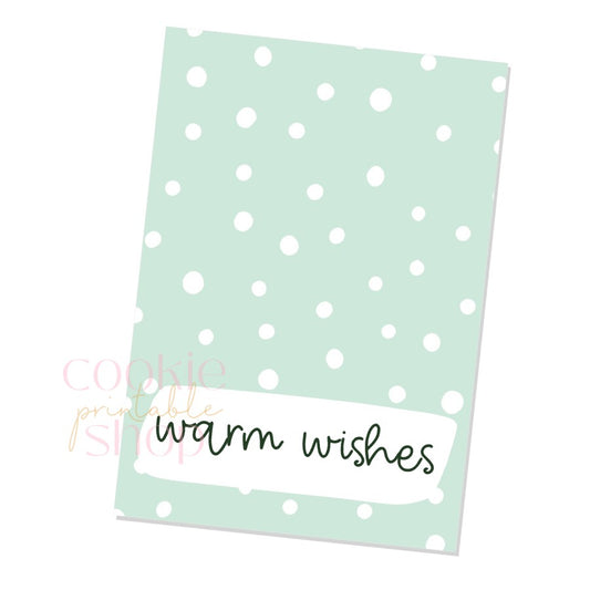 warm wishes cookie card - digital download