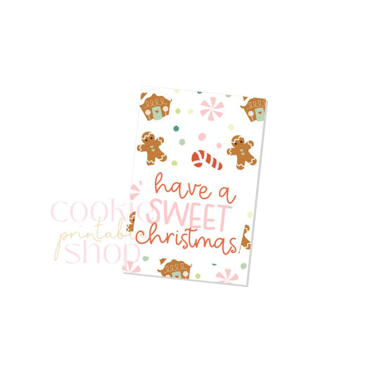 have a sweet christmas rectangle tag - digital download