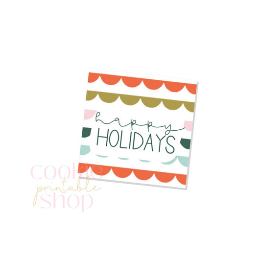 happy holidays tag - digital download