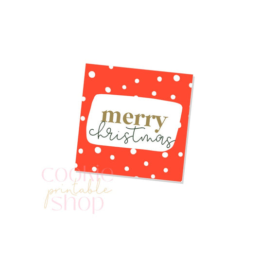merry christmas tag - digital download