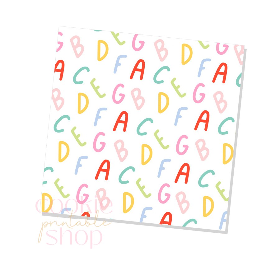 colorful abc box backers - digital download