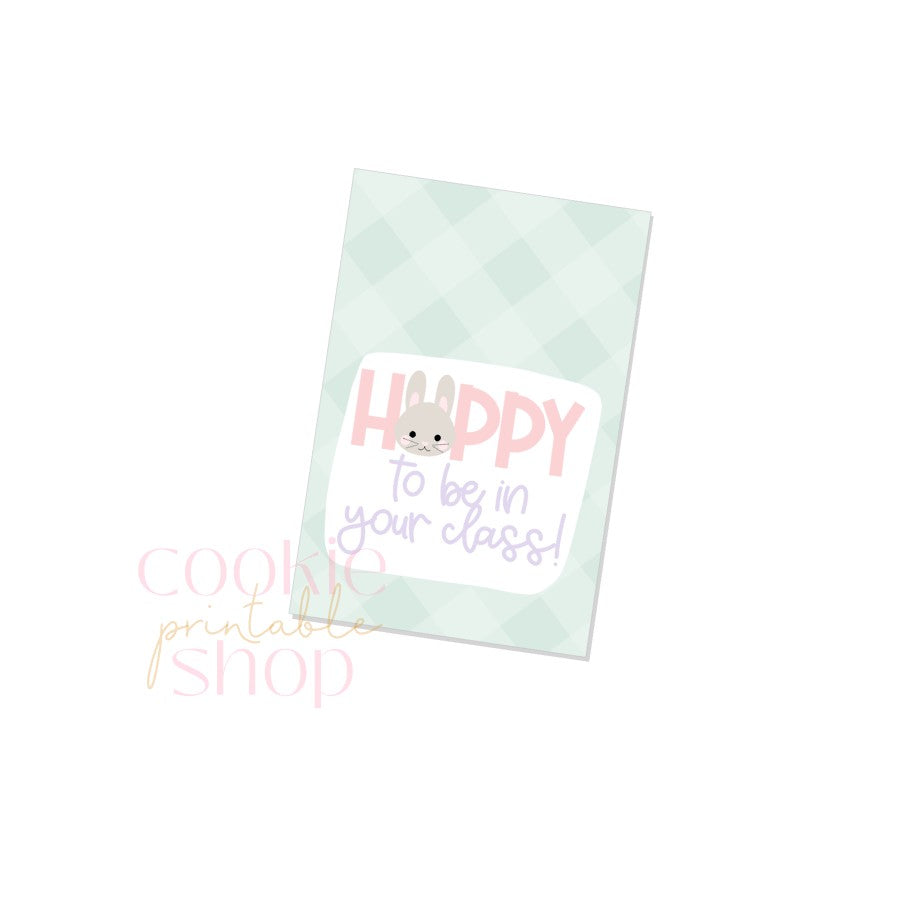 hoppy to be in your class rectangle tag - digital download