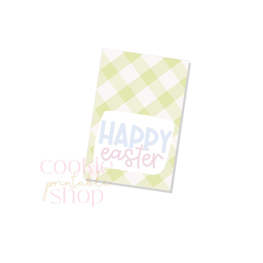 happy easter rectangle tag - digital download