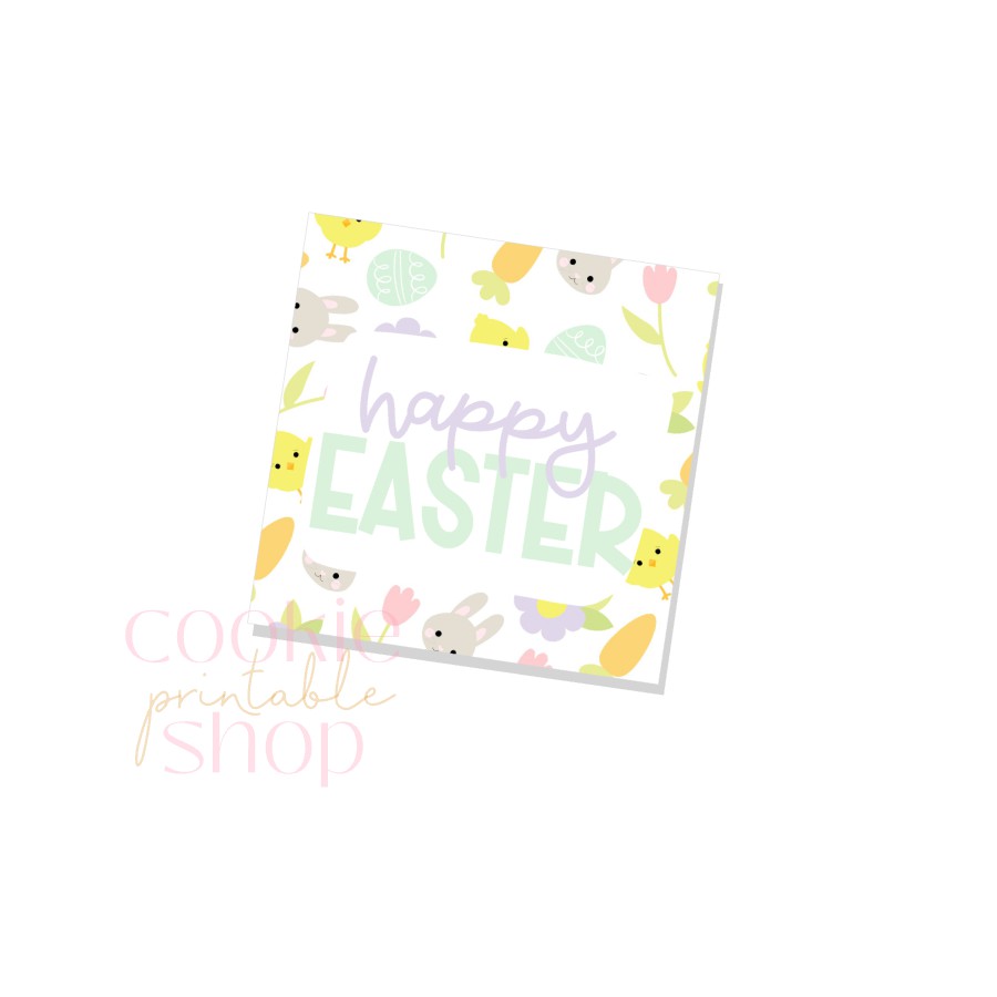 happy easter tag - digital download