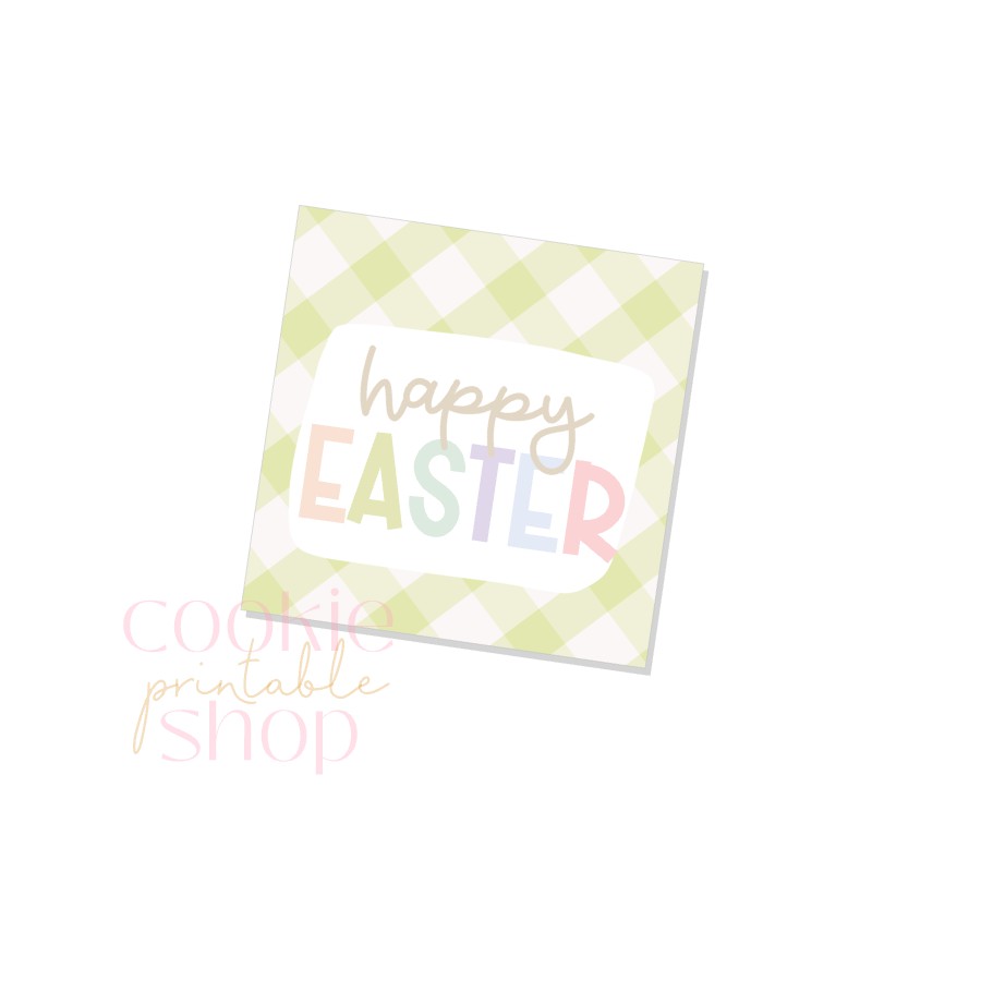 happy easter tag - digital download