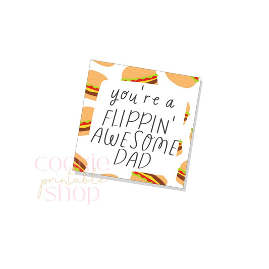 flippin' awesome dad tag - digital download