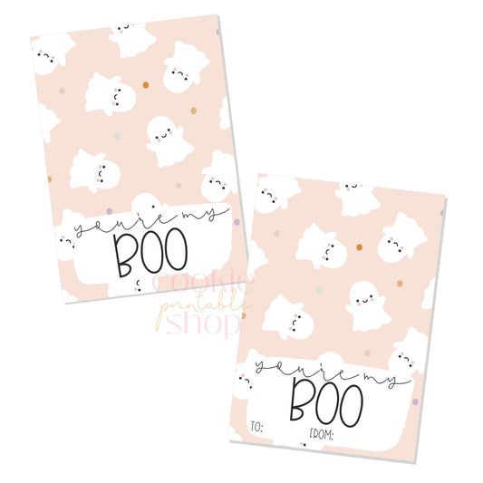 you're my boo cookie card - digital download