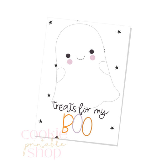 treats for my boo cookie card - digital download