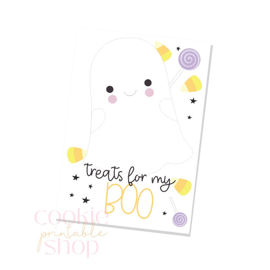 treats for my boo cookie card - digital download