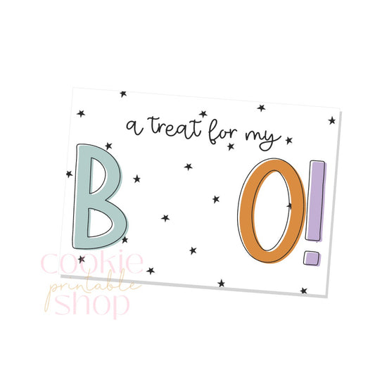 a treat for my boo cookie card - digital download