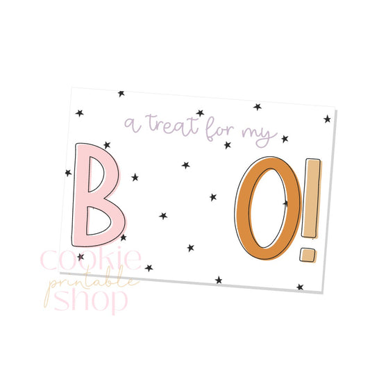 a treat for my boo cookie card - digital download