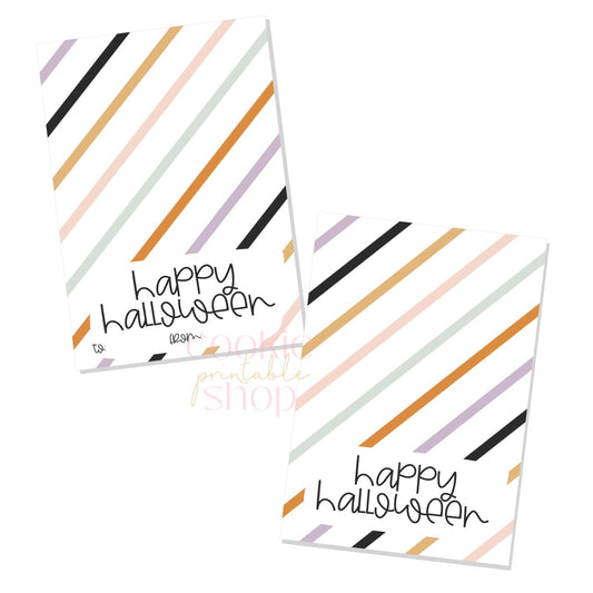 happy halloween cookie card - digital download