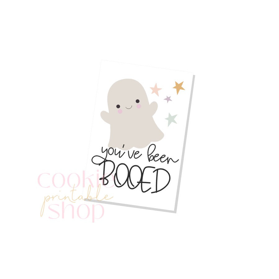 you've been booed rectangle tag - digital download