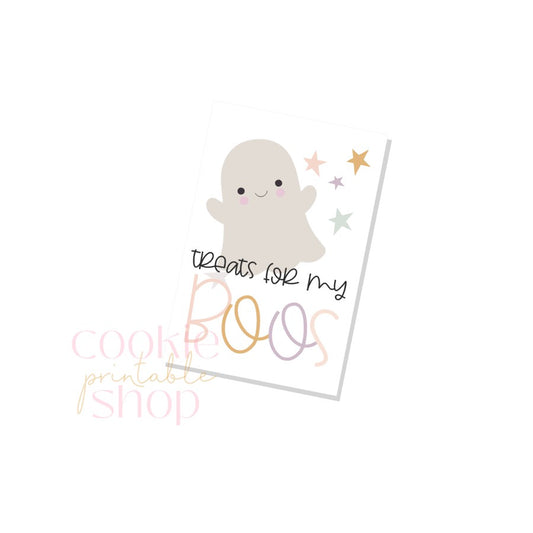 treats for my boos rectangle tag - digital download