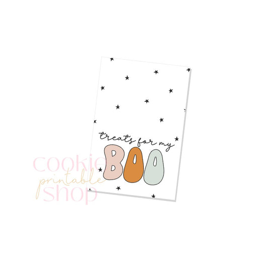 treats for my boo rectangle tag - digital download
