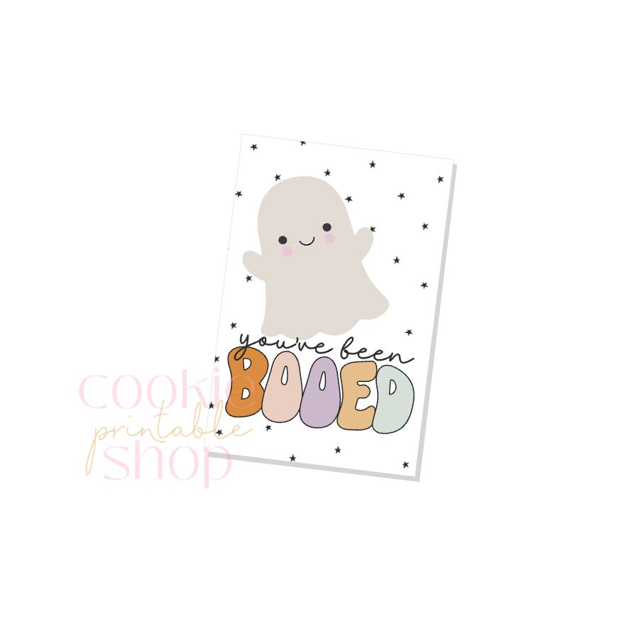 you've been booed rectangle tag - digital download
