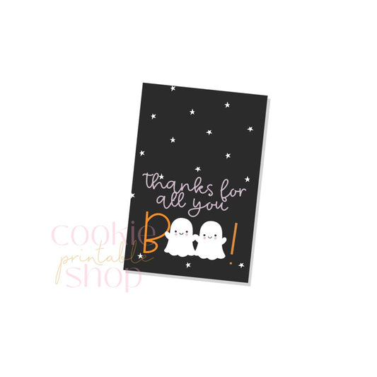 thanks for all you boo rectangle tag - digital download