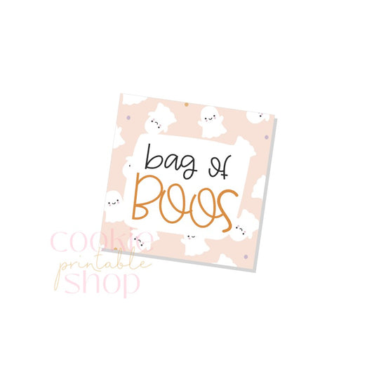 bag of boos tag- digital download