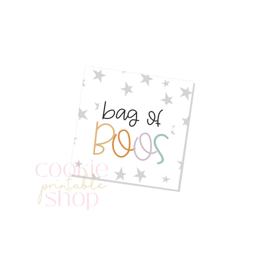 bag of boos tag- digital download