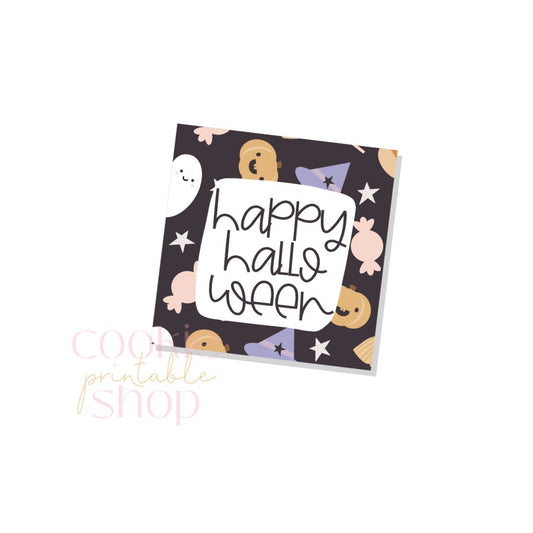 happy halloween tag- digital download