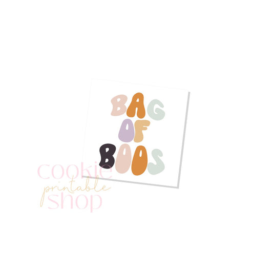 bag of boos tag- digital download