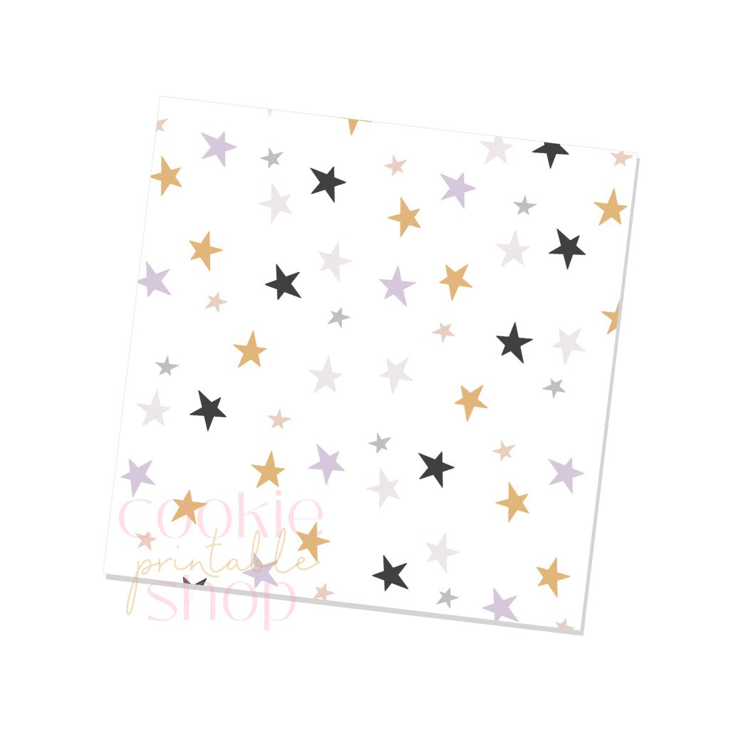 halloween stars box backers for multiple sizes - digital download