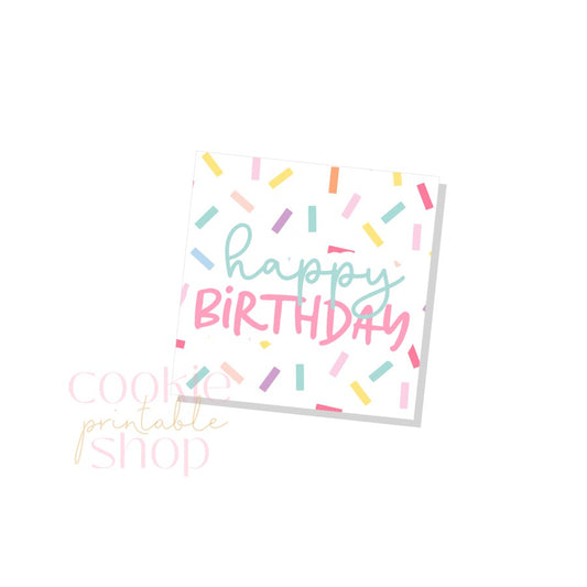 happy birthday tag - digital download