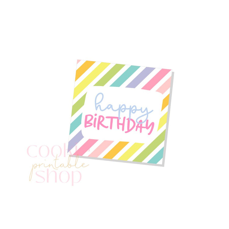 happy birthday tag- digital download