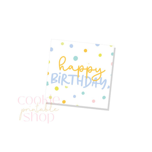 happy birthday tag - digital download