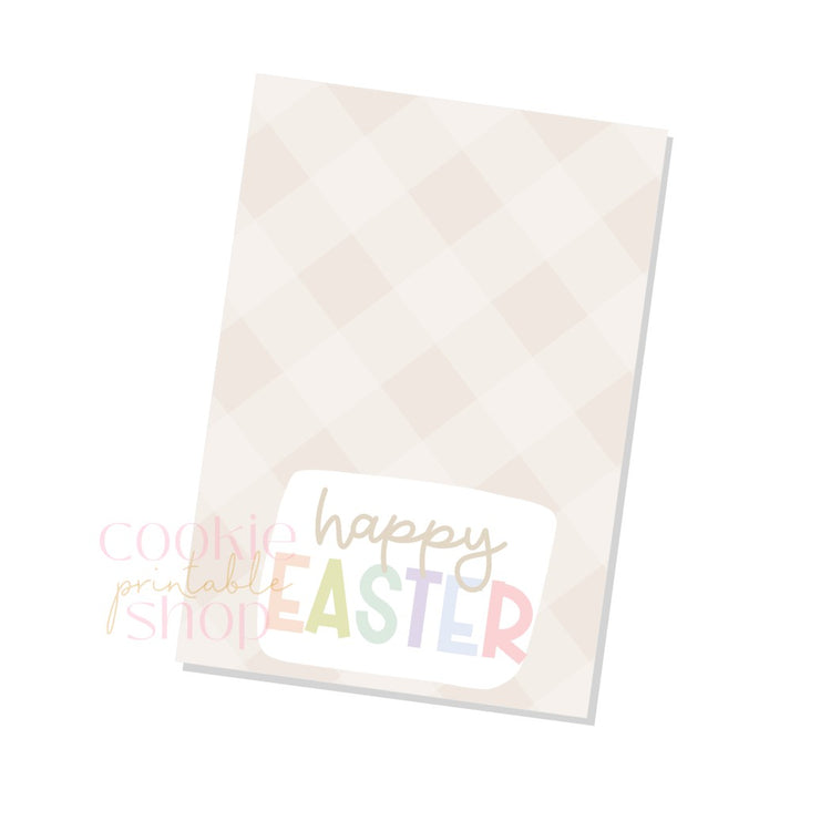happy easter cookie card - digital download