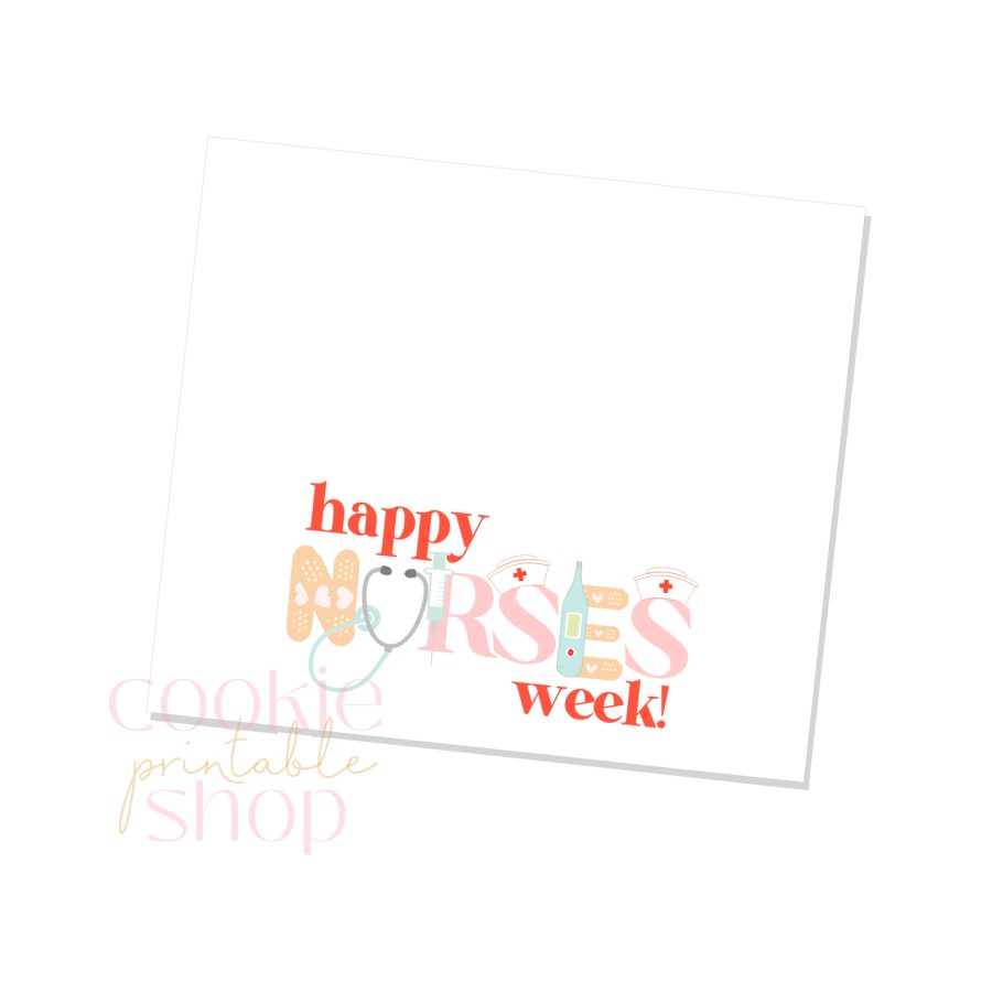 happy nurses week bag topper - digital download