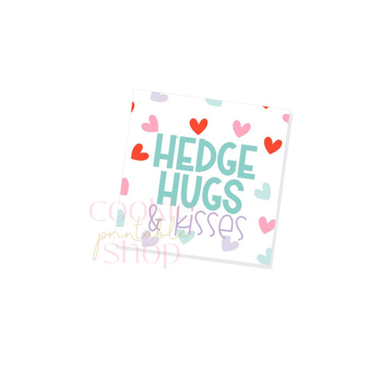 hedgehugs & kisses tag - digital download