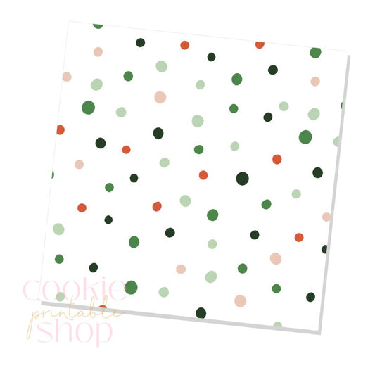 holiday dots box backers for multiple sizes - digital download