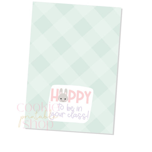 hoppy to be in your class cookie card - digital download
