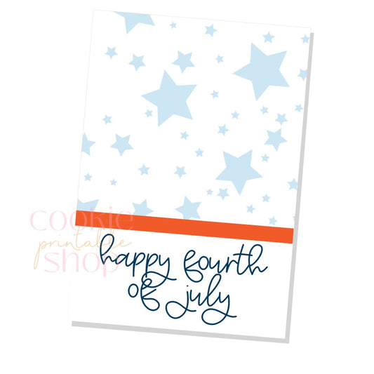 happy fourth cookie card - digital download