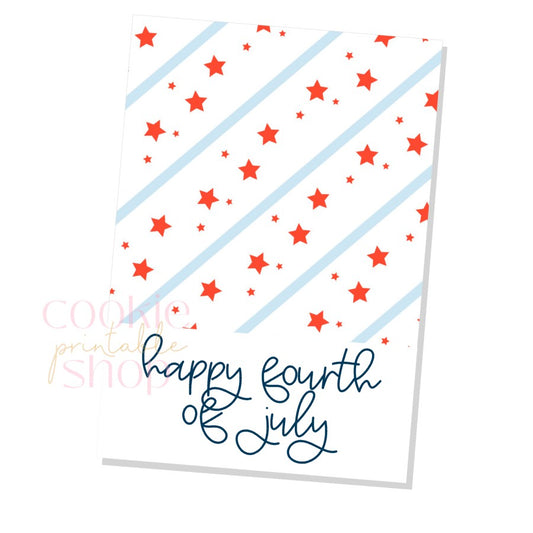 happy fourth cookie card - digital download