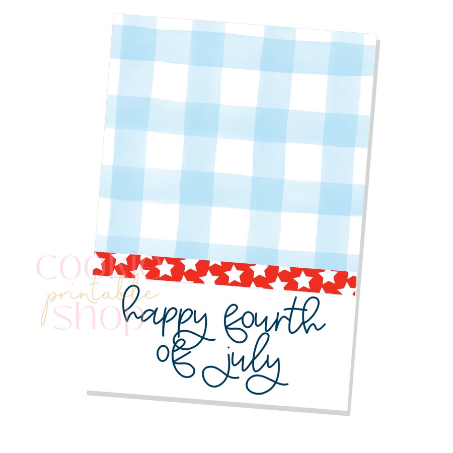 happy fourth cookie card - digital download