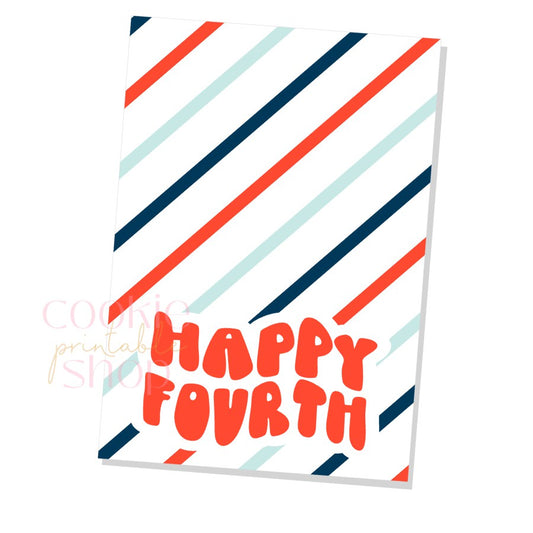 happy fourth cookie card - digital download