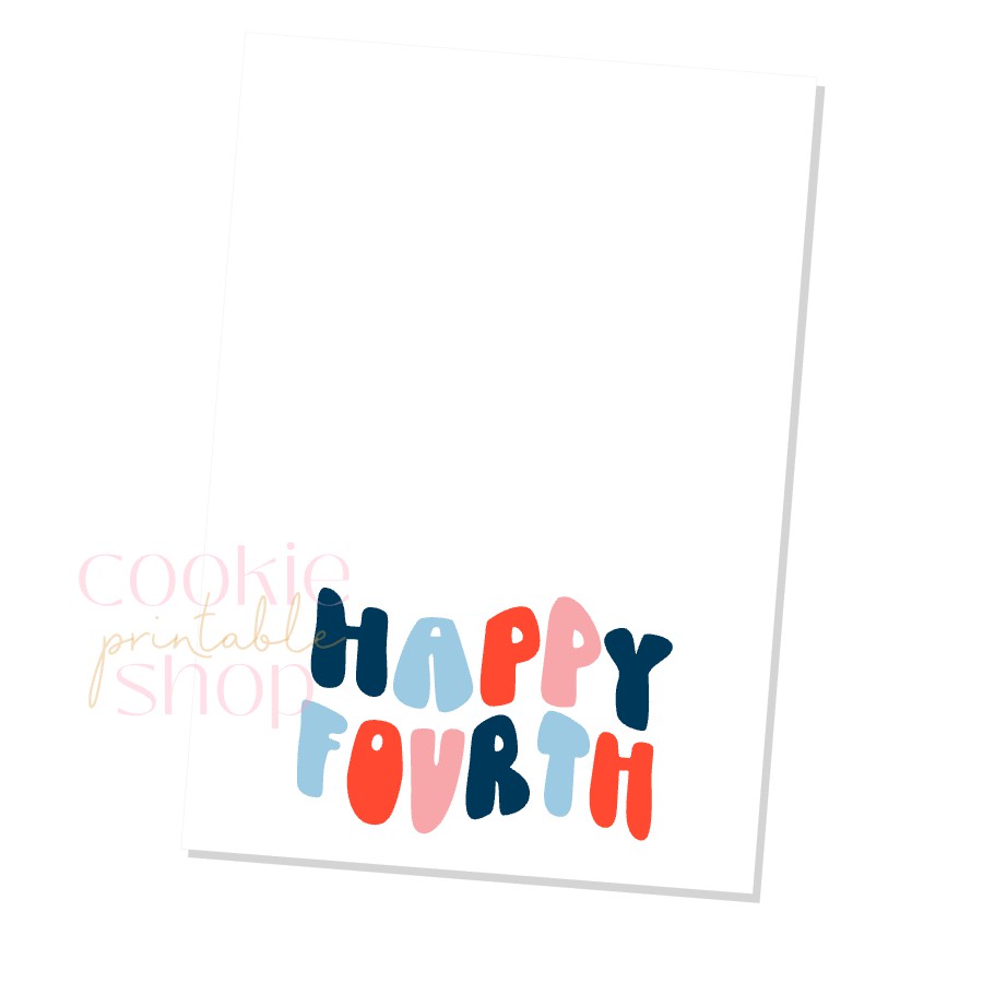 happy fourth cookie card - digital download