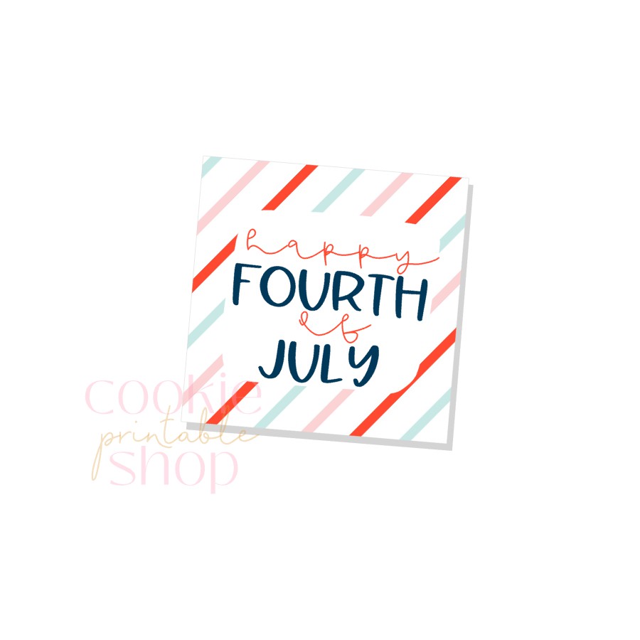 happy fourth tag - digital download