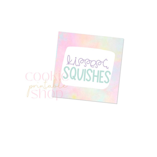 squishes & kisses tag - digital download