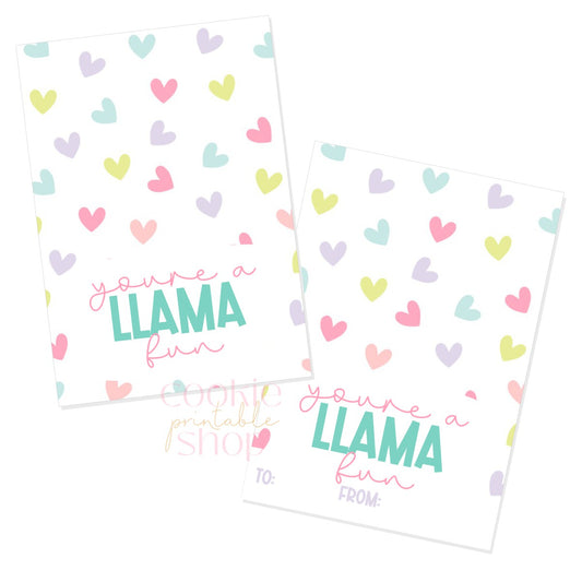 you're a llama fun cookie card - digital download