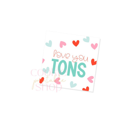 love you tons tag - digital download