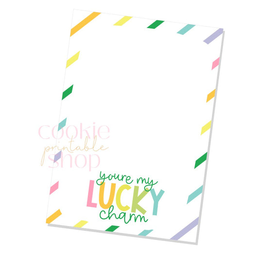 you're my lucky charm cookie card - digital download