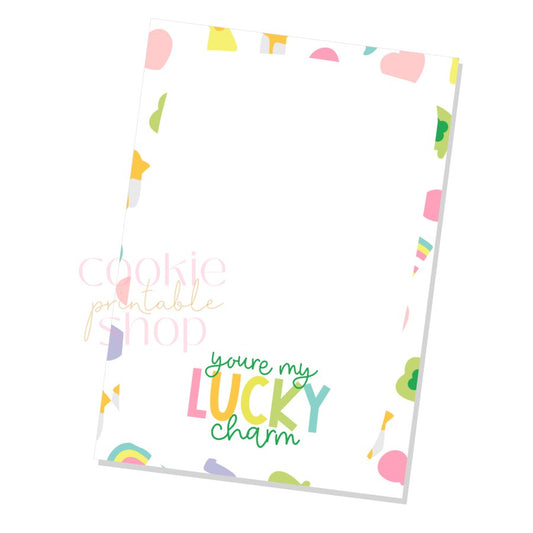 you're my lucky charm cookie card - digital download