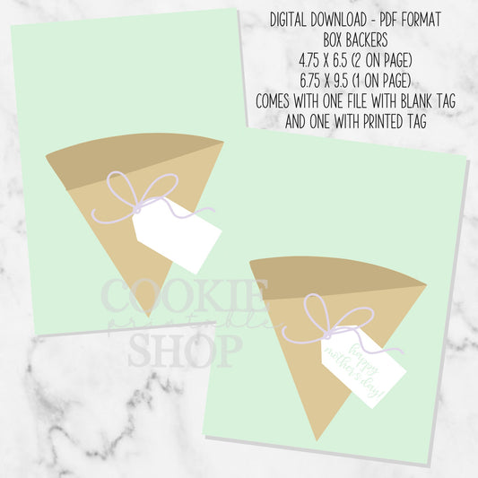 flower bouquet cookie box backer - digital download