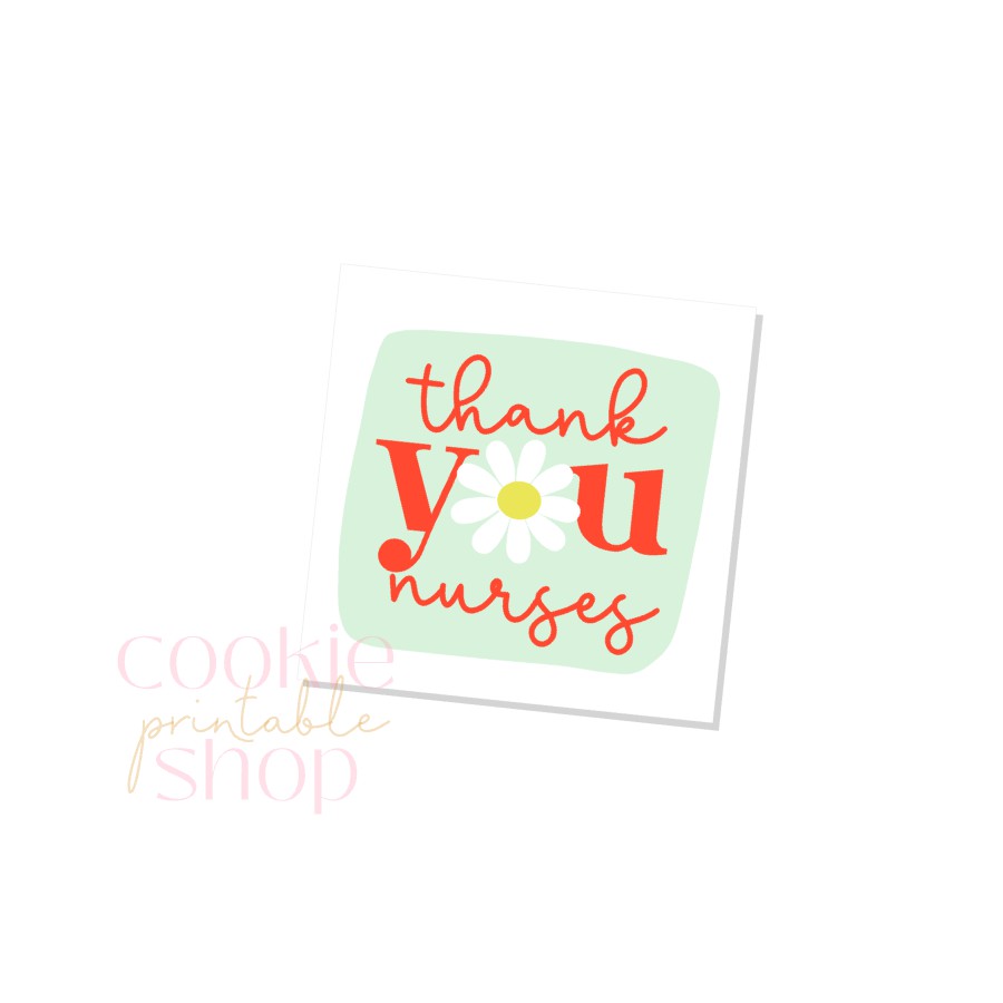 thank you nurses tag - digital download