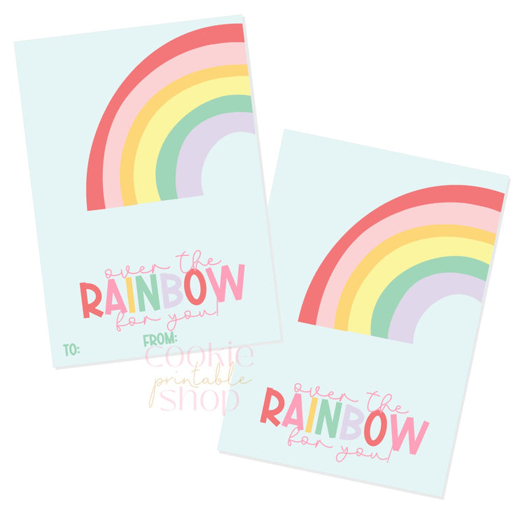 over the rainbow for you cookie card - digital download
