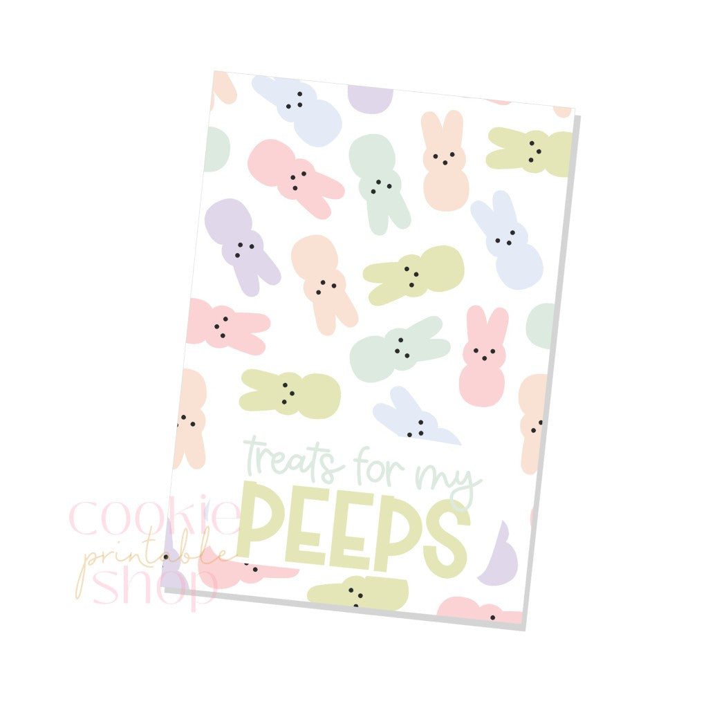 treats for my peeps cookie card - digital download